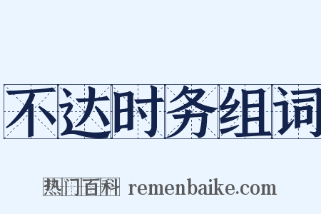 不达时务组词是什么意思的图片